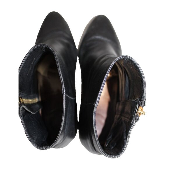 Kate Spade Black Leather Bootie Pebbled Leather Ankle Boot Womens Size 8.5 M - Picture 5 of 10